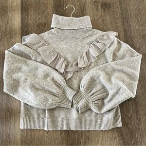 Vici Turtleneck Ruffle Sweater